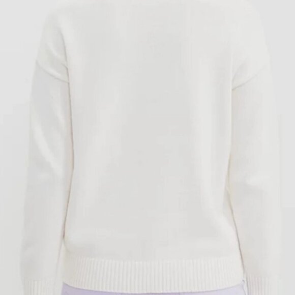 Loft Spring Rain Hearts over Umbrella Ivory Sweater NWT Women Size Medium - Picture 2 of 2